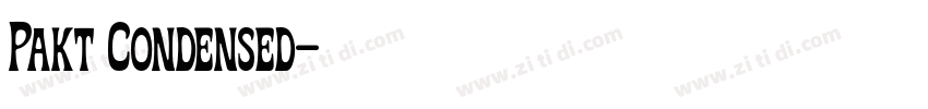Pakt Condensed字体转换 Pakt Condensed字体转换